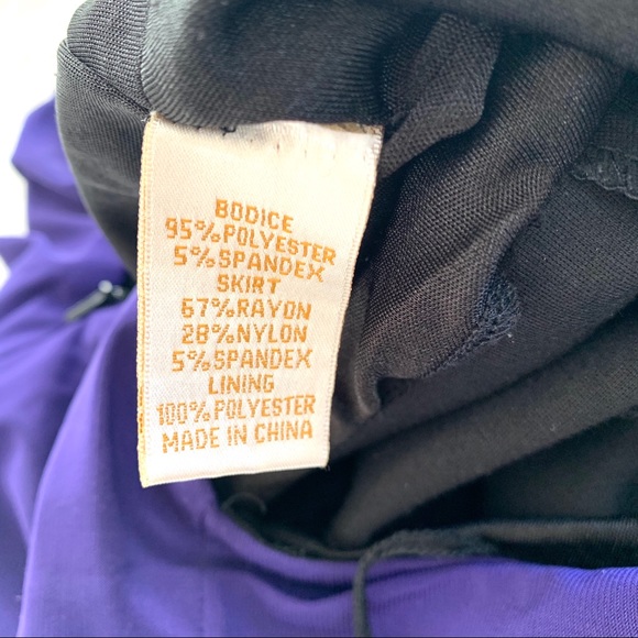 Aidan Mattox Purple Surplice Faux Wrap Mini Dress - Picture 9 of 9